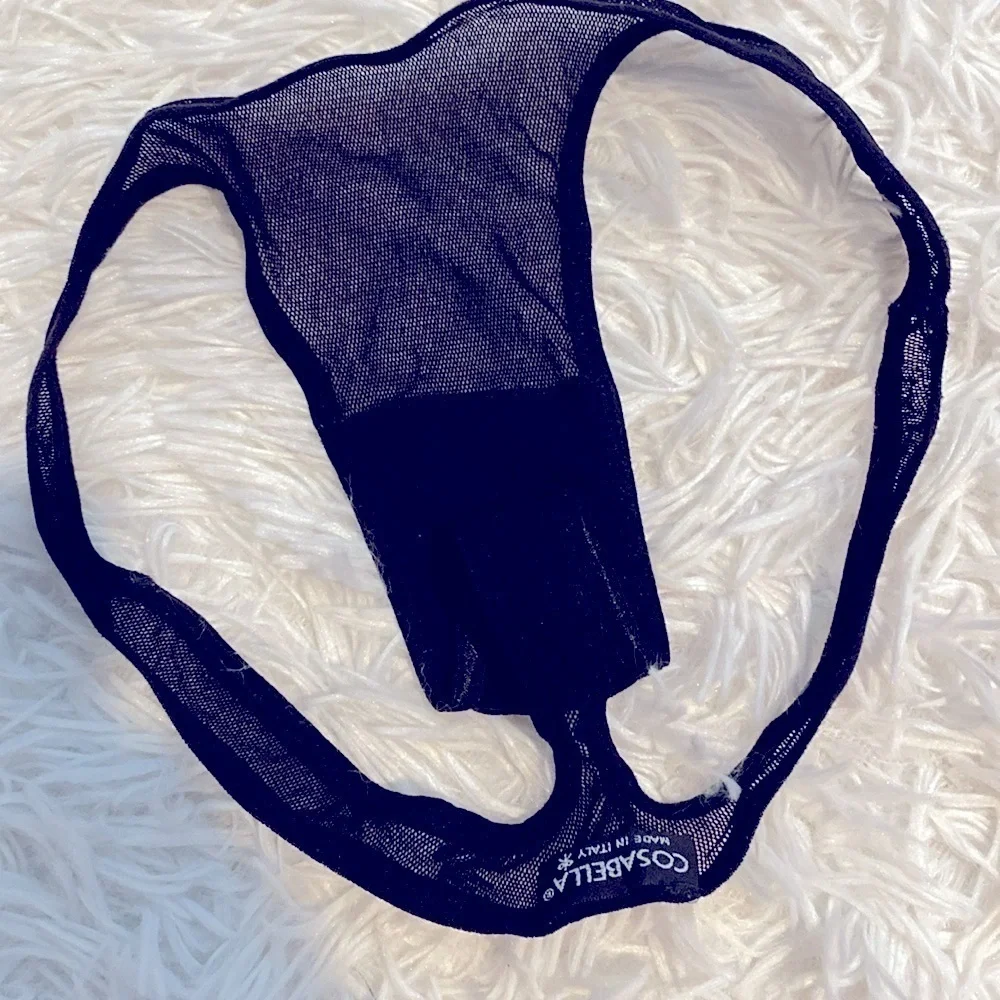 Cosabella Black Sheer micro mesh Thong